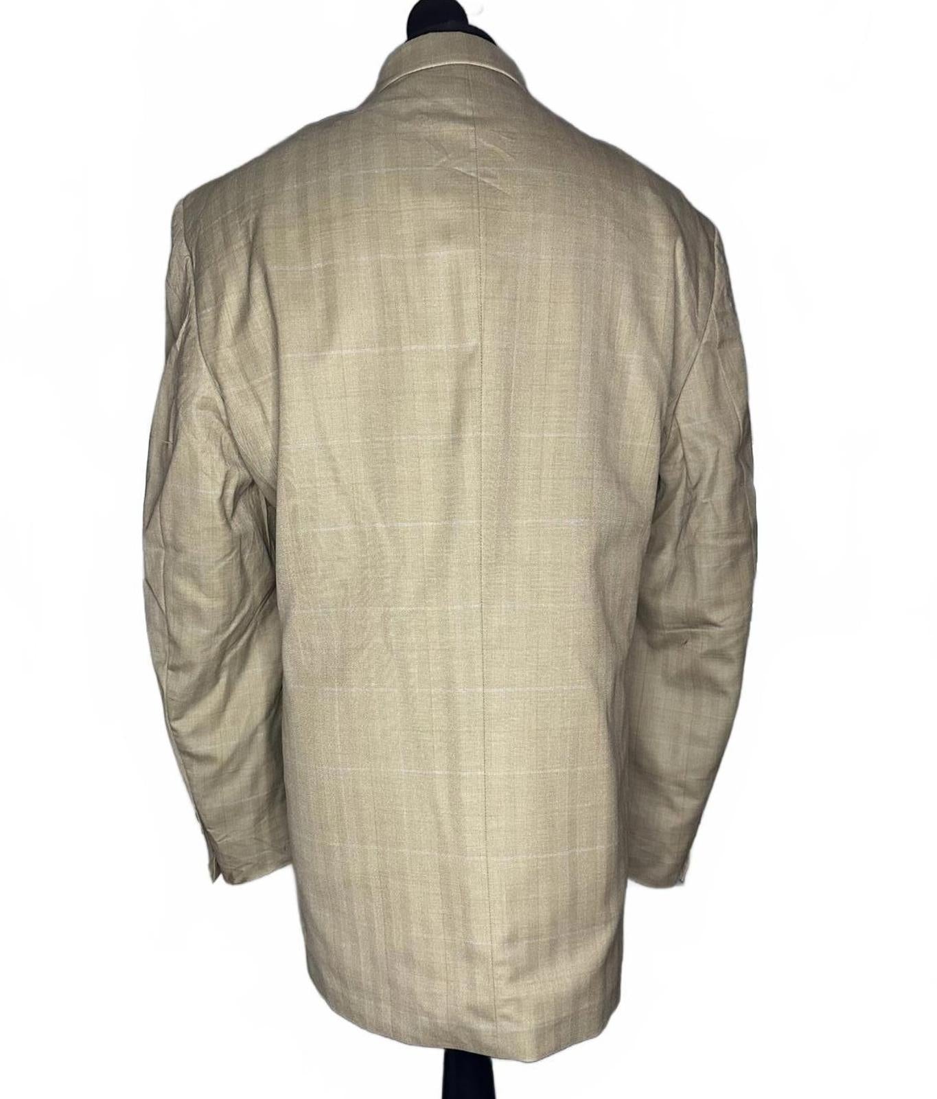 Nautica Men's Blazer Suit Jacket 46R Beige Wool Blend