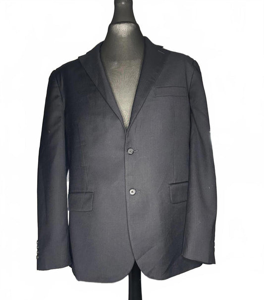 Men's Black Suit Jacket Size 44R Classic Style