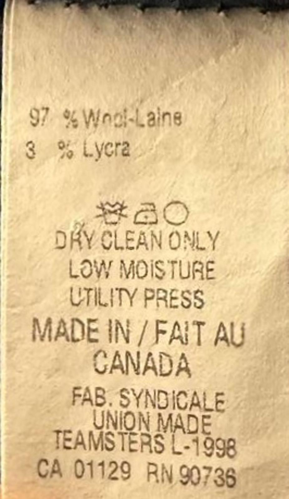 Classic Dark Grey Wool Blend Blazer Size 42L