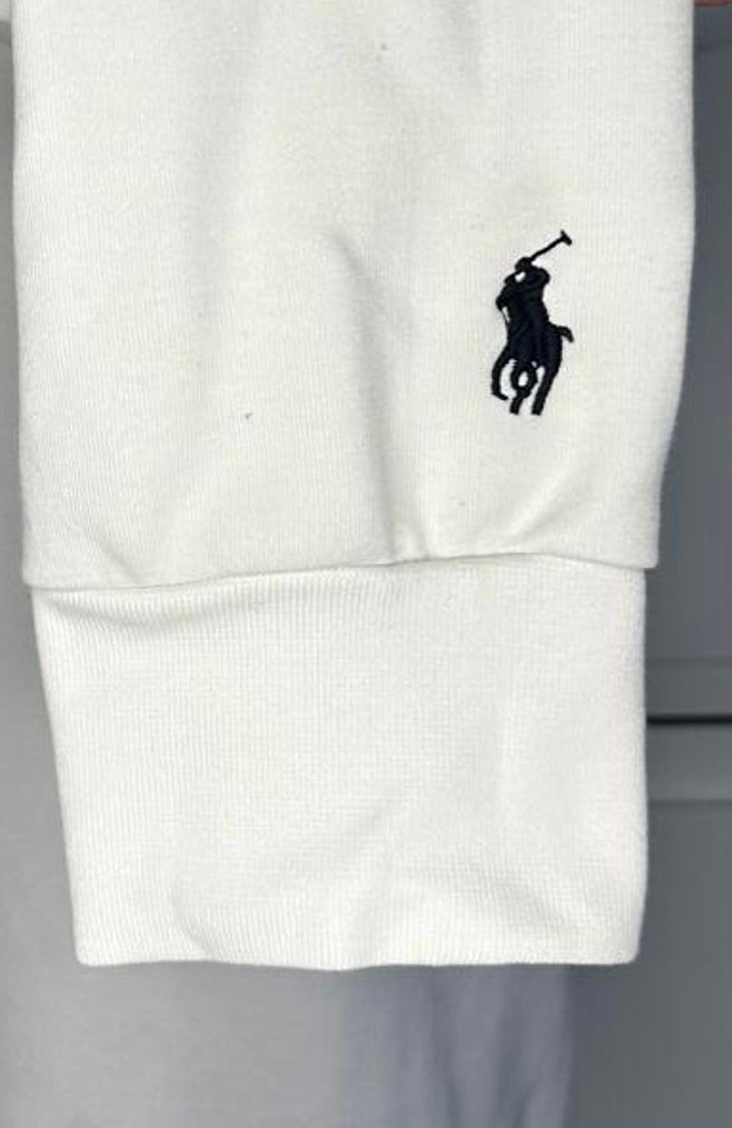 Polo Ralph Lauren Hoodie Cream Embroidered Logo Sweatshirt