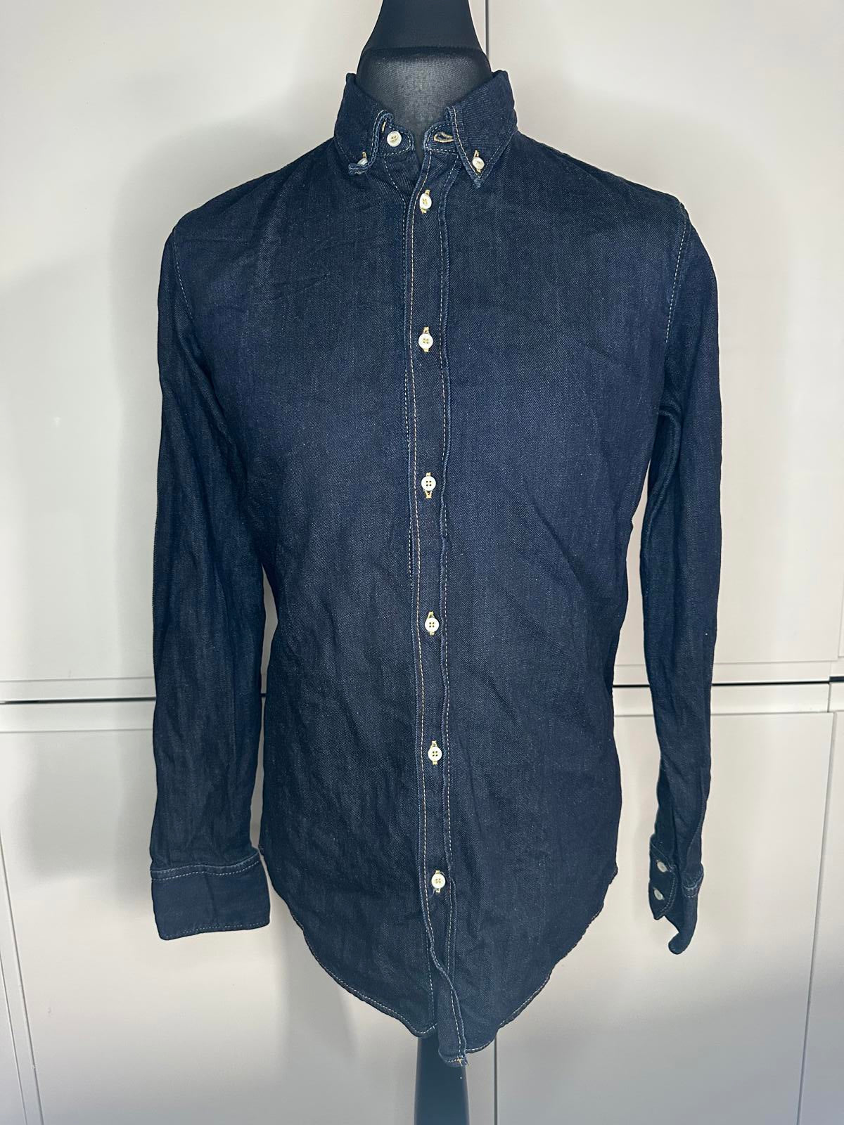 Dsquared2 Denim Shirt Dark Blue Designer Button Down Menswear
