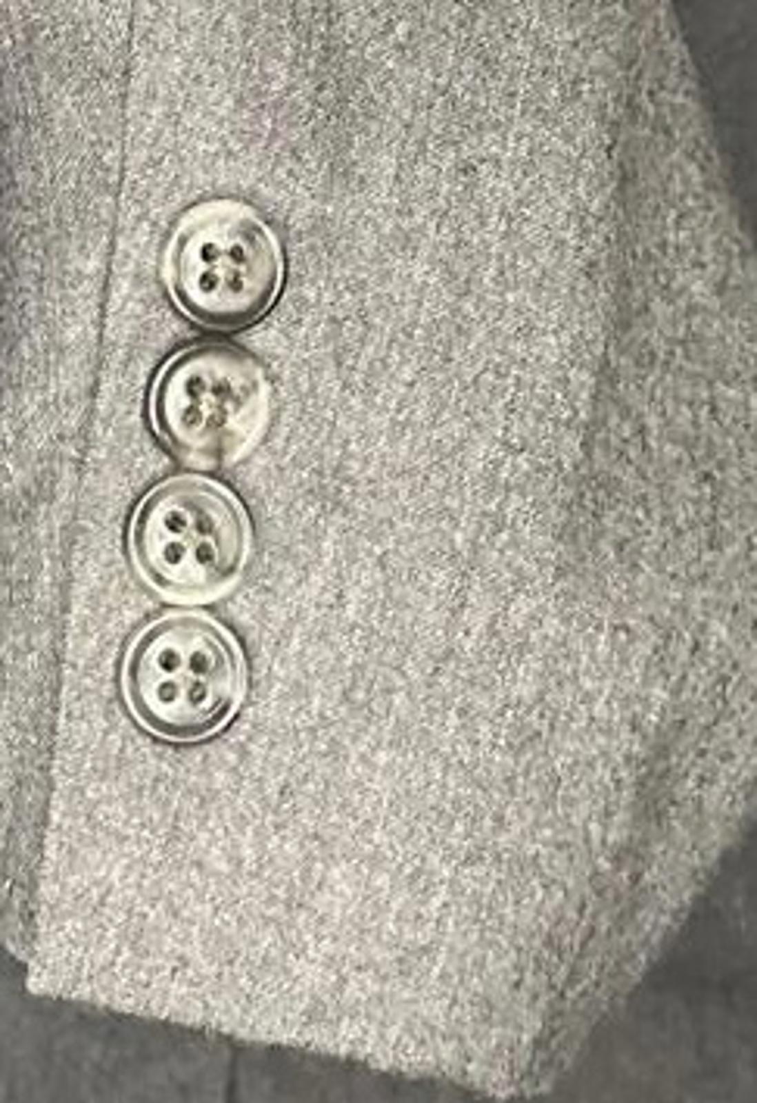 Chaps Mens Wool Blazer Size 46L Grey Classic Style