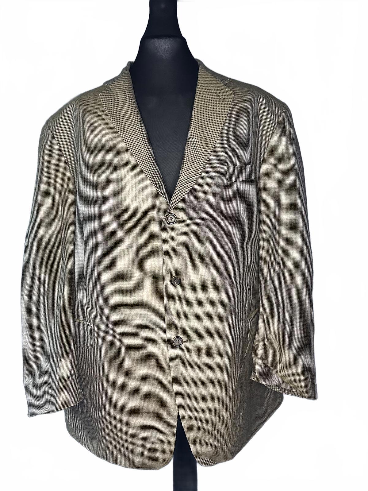 Chaps Men's Blazer Jacket Beige Check Size 52R