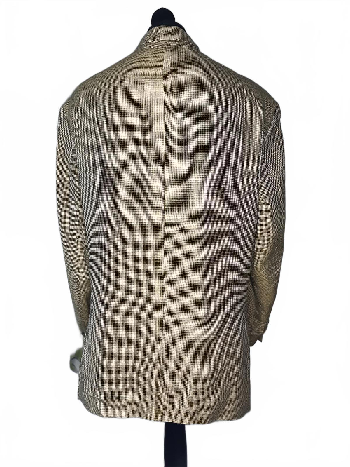 Chaps Men's Blazer Jacket Beige Check Size 52R