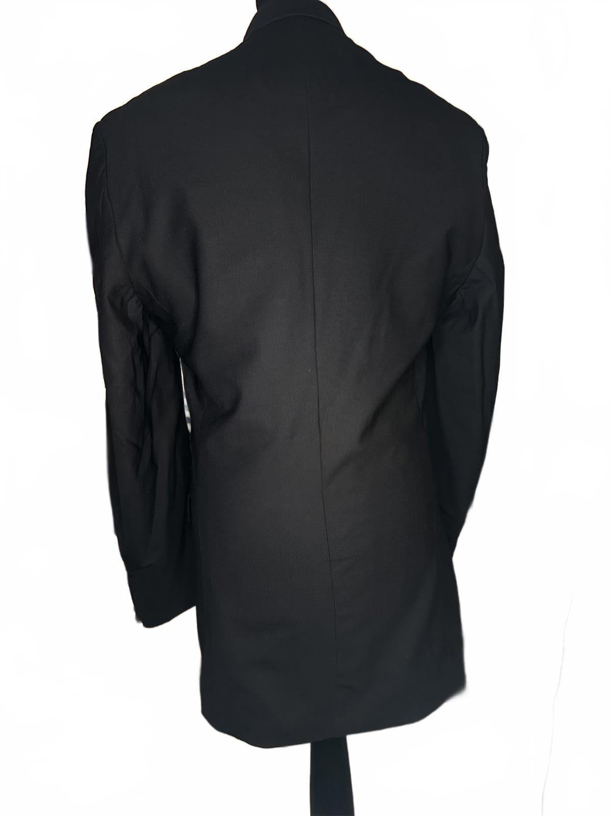 Classic Dark Grey Wool Blend Blazer Size 42L