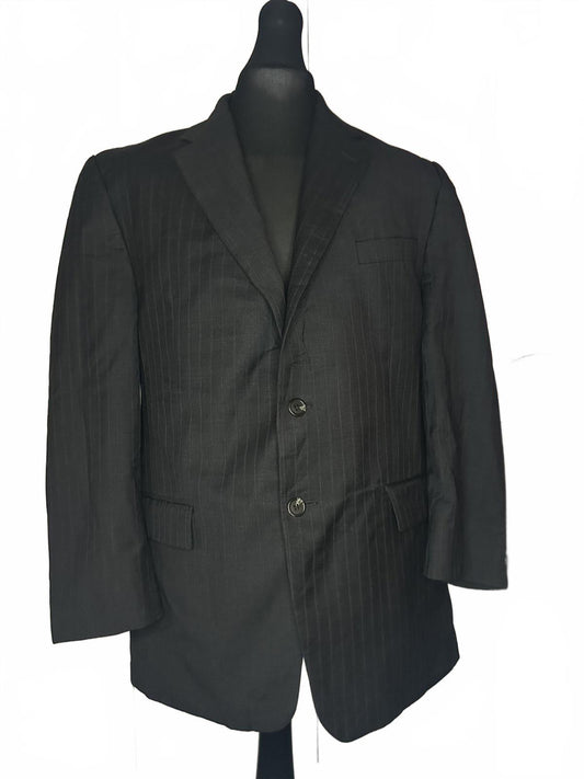Men's Pinstripe Blazer Size 44R Grey Formal Jacket