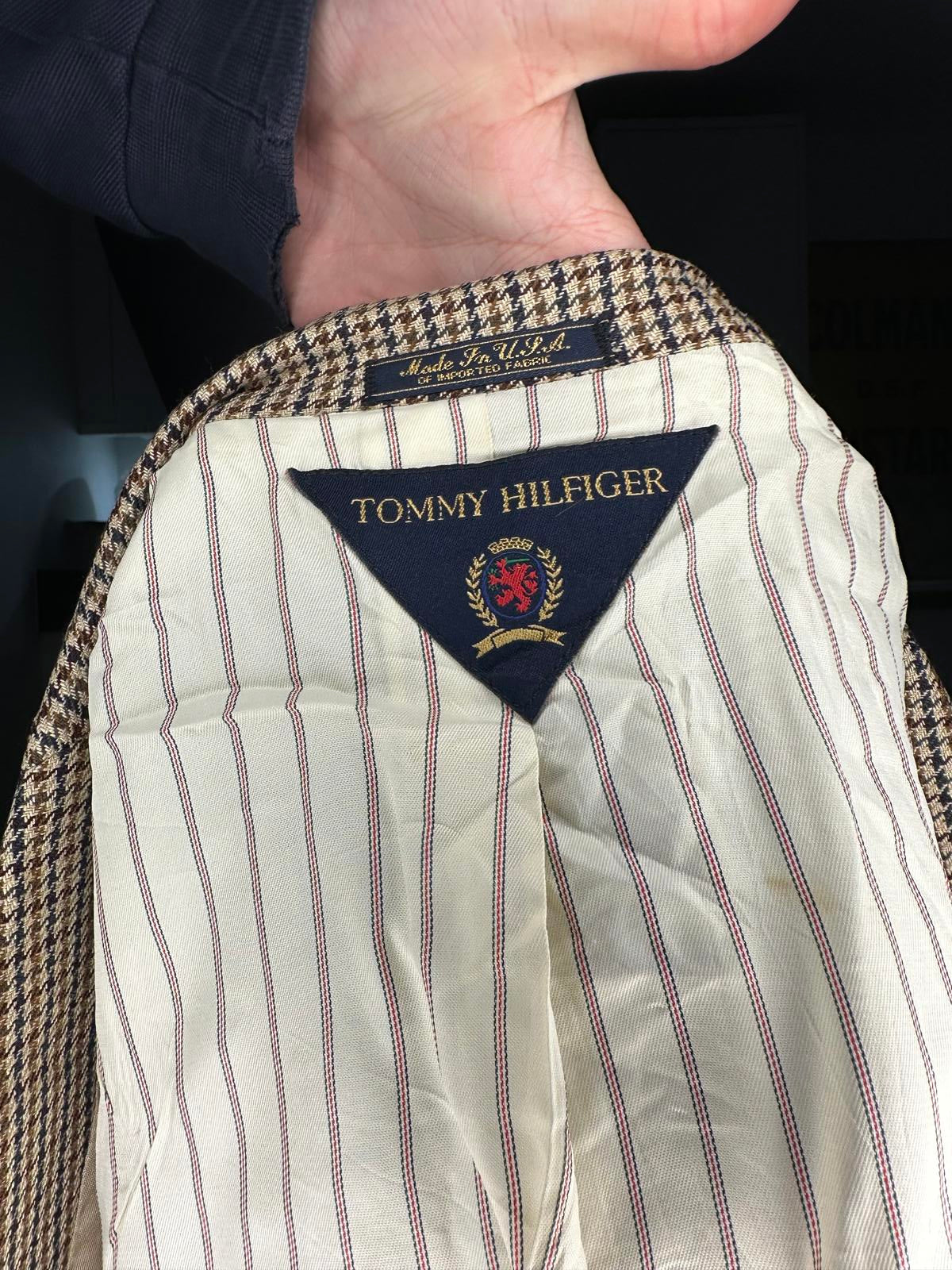 Checked Blazer Jacket Size Not specified Beige Brown Classic Style