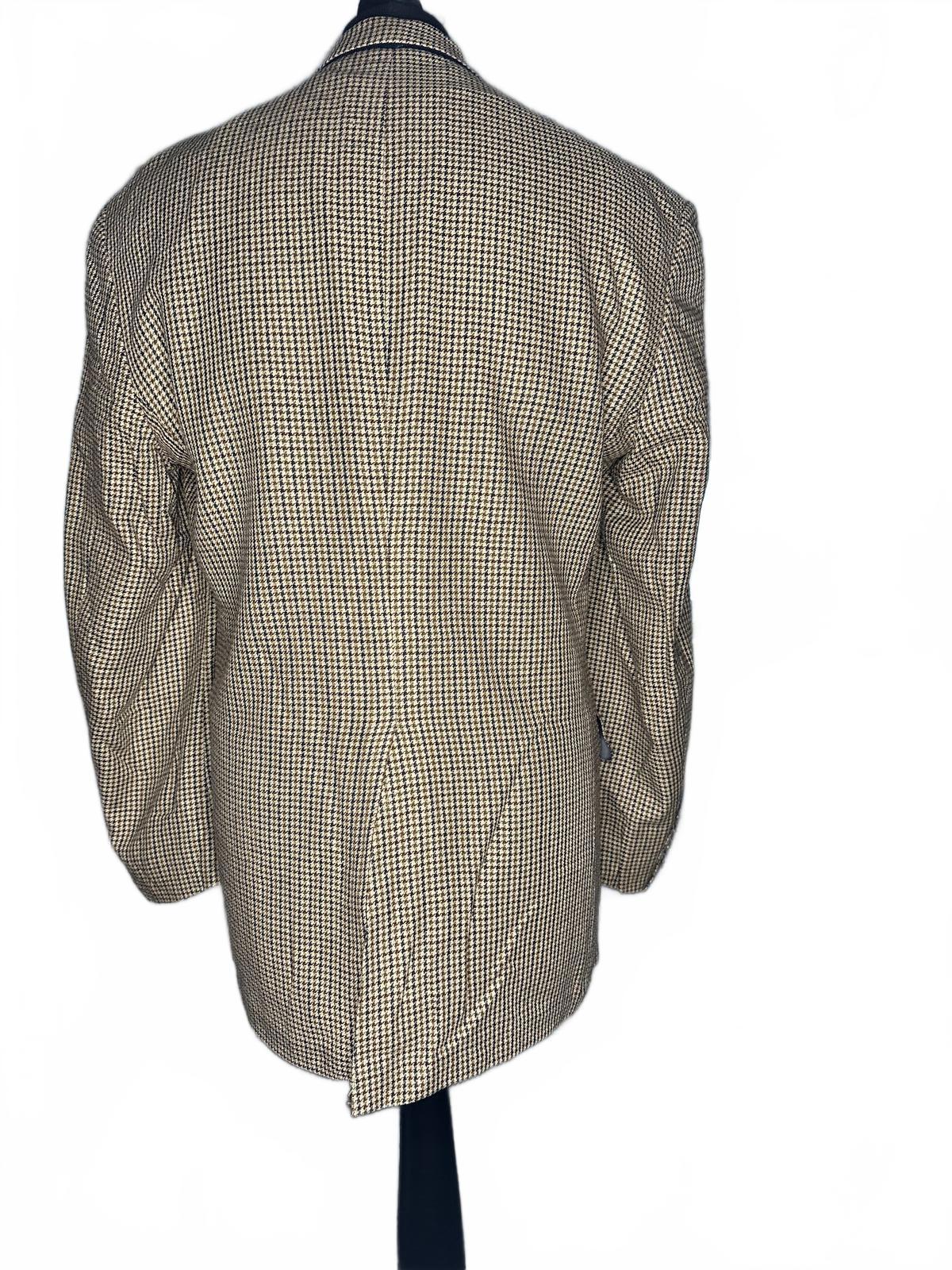 Checked Blazer Jacket Size Not specified Beige Brown Classic Style