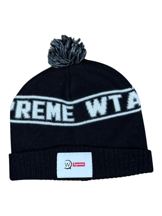 Supreme x WTAPS FW21 Collab Beanie – Black | Pom Pom