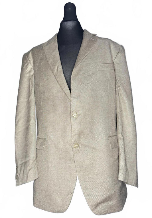 Chaps Beige Blazer Jacket Size 46L Classic Style