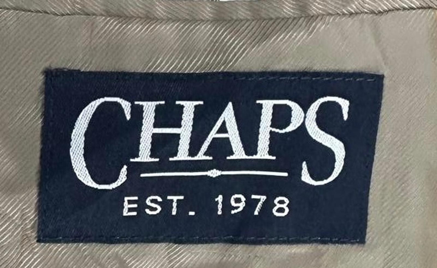 Chaps Men's Tan Suede Blazer Jacket Size 46R