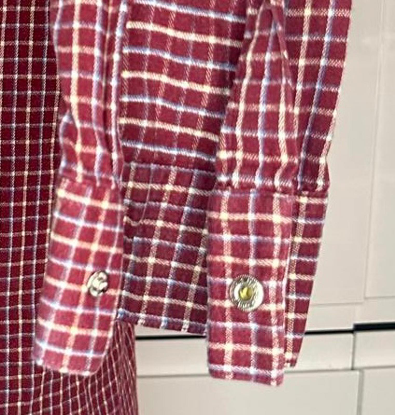 Yves Saint Laurent YSL Vintage Red Check Button Shirt Designer Menswear