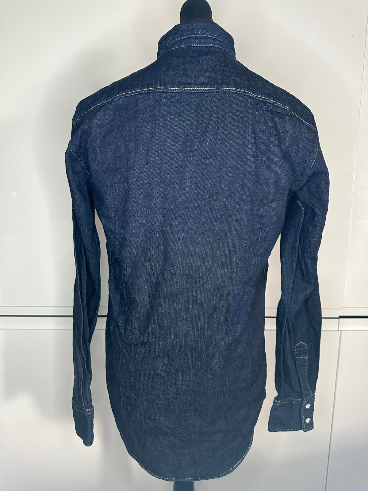 Dsquared2 Denim Shirt Dark Blue Designer Button Down Menswear