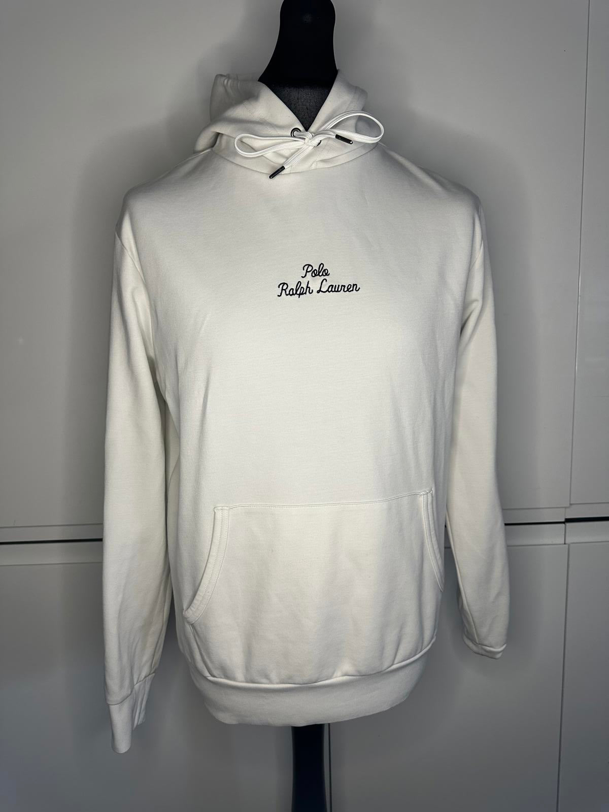 Polo Ralph Lauren Hoodie Cream Embroidered Logo Sweatshirt