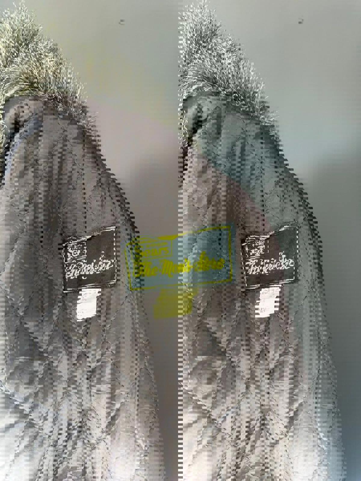 Simpson Sears 'The Men's Store' Suede Belted Coat w/ Faux Fur Collar – Brown