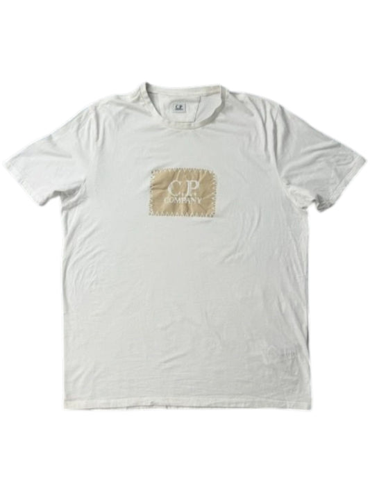 CP Company White Block Logo Tee