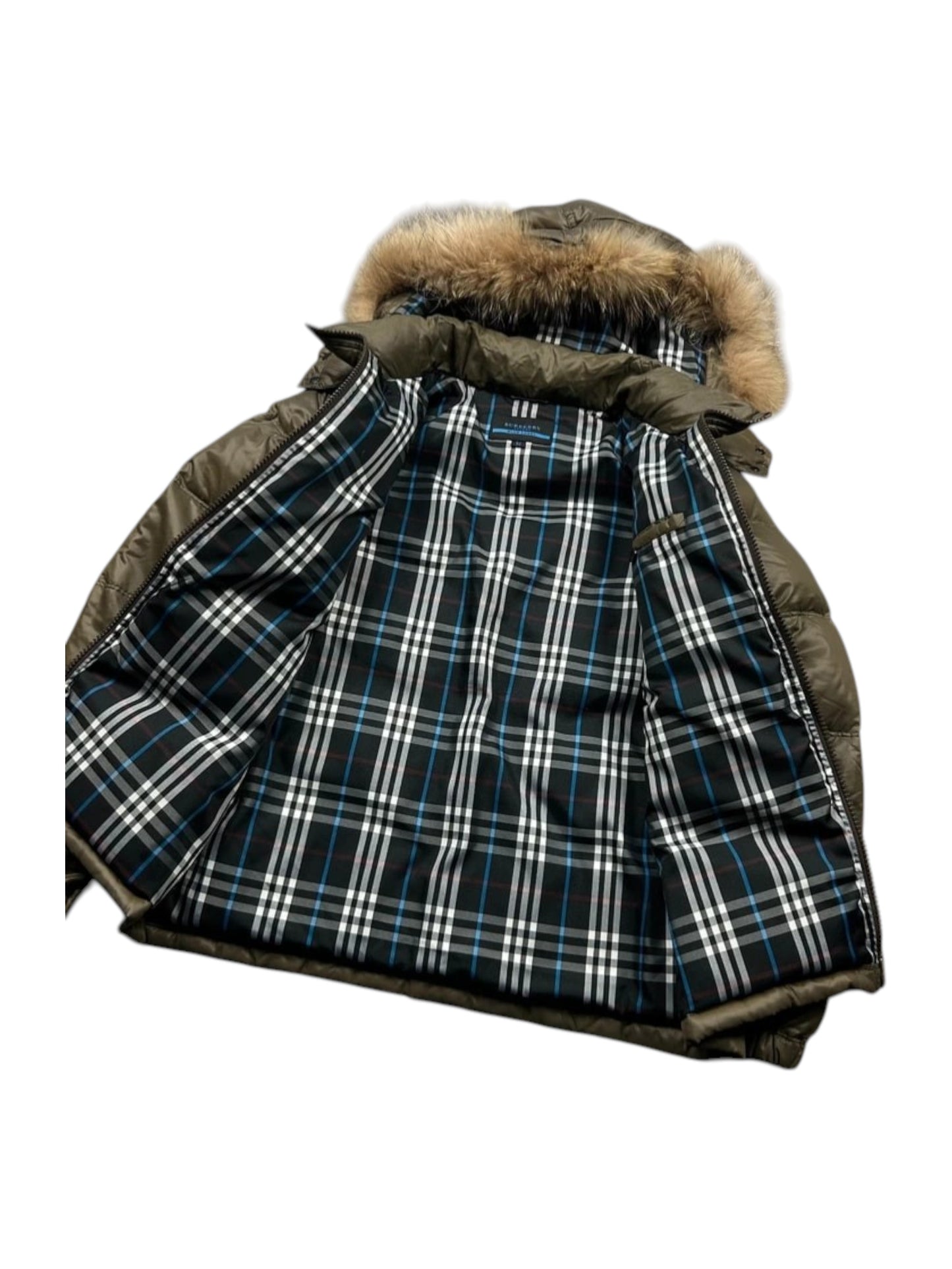 Burberry Blue Label Fur Hood Puffer Jacket M