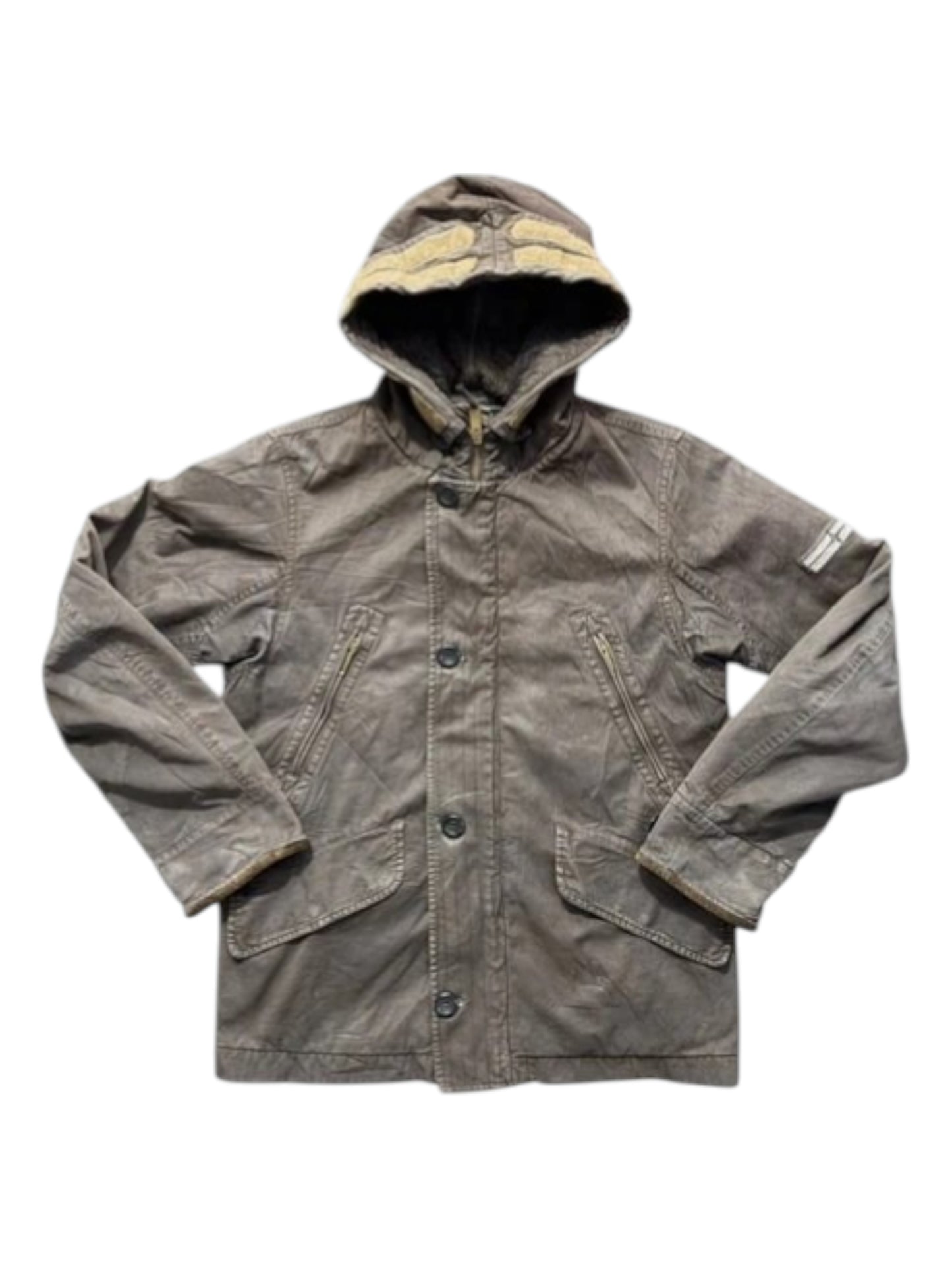 Stone Island Denims Naval Overcoat Jacket Brown M